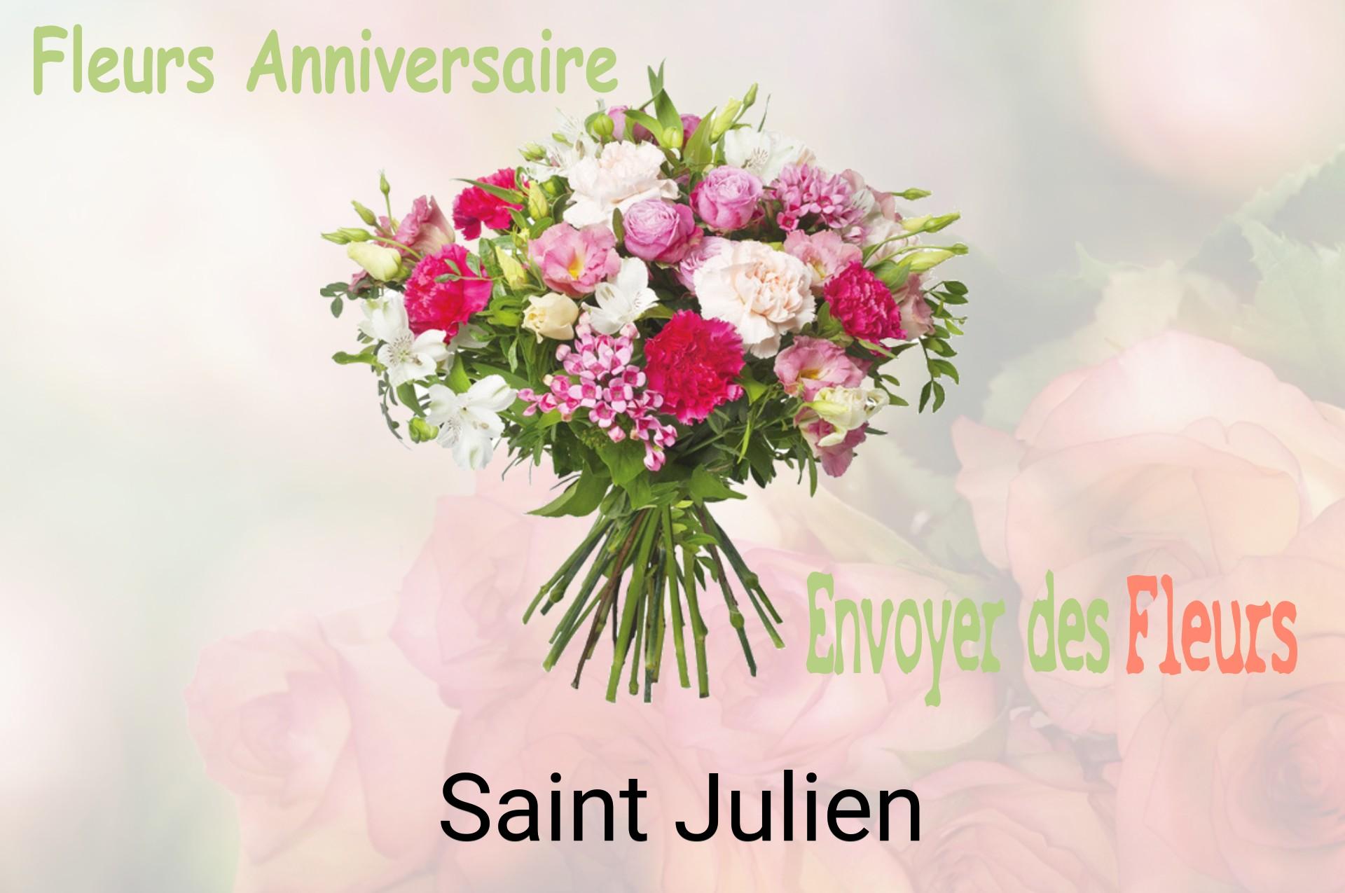 Bouquet de fleurs d’anniversaire livré à Saint-Julien