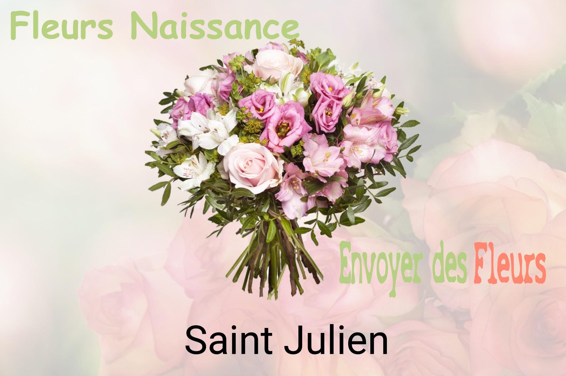 Bouquet de fleurs de naissance livré à Saint-Julien